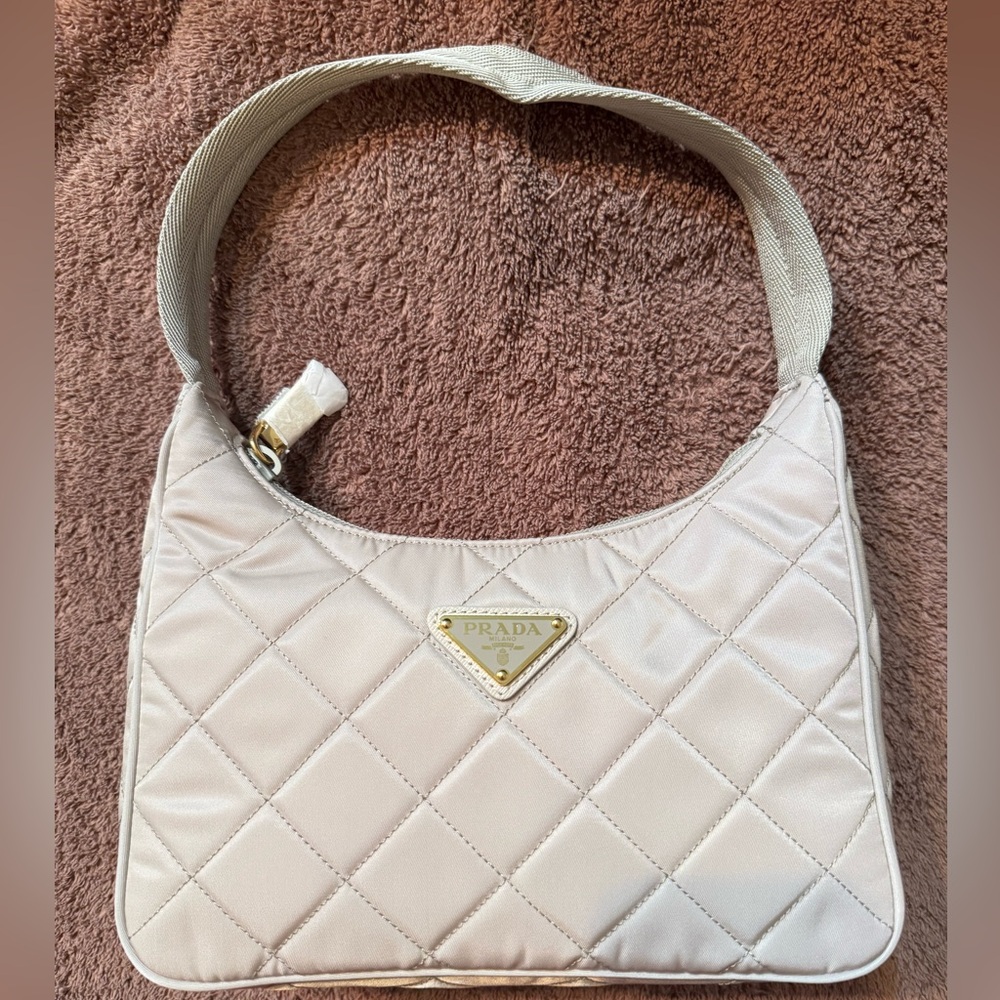 Prada Quilted Re-Edition Tessuto Impuntu Nylon Shoulder Bag